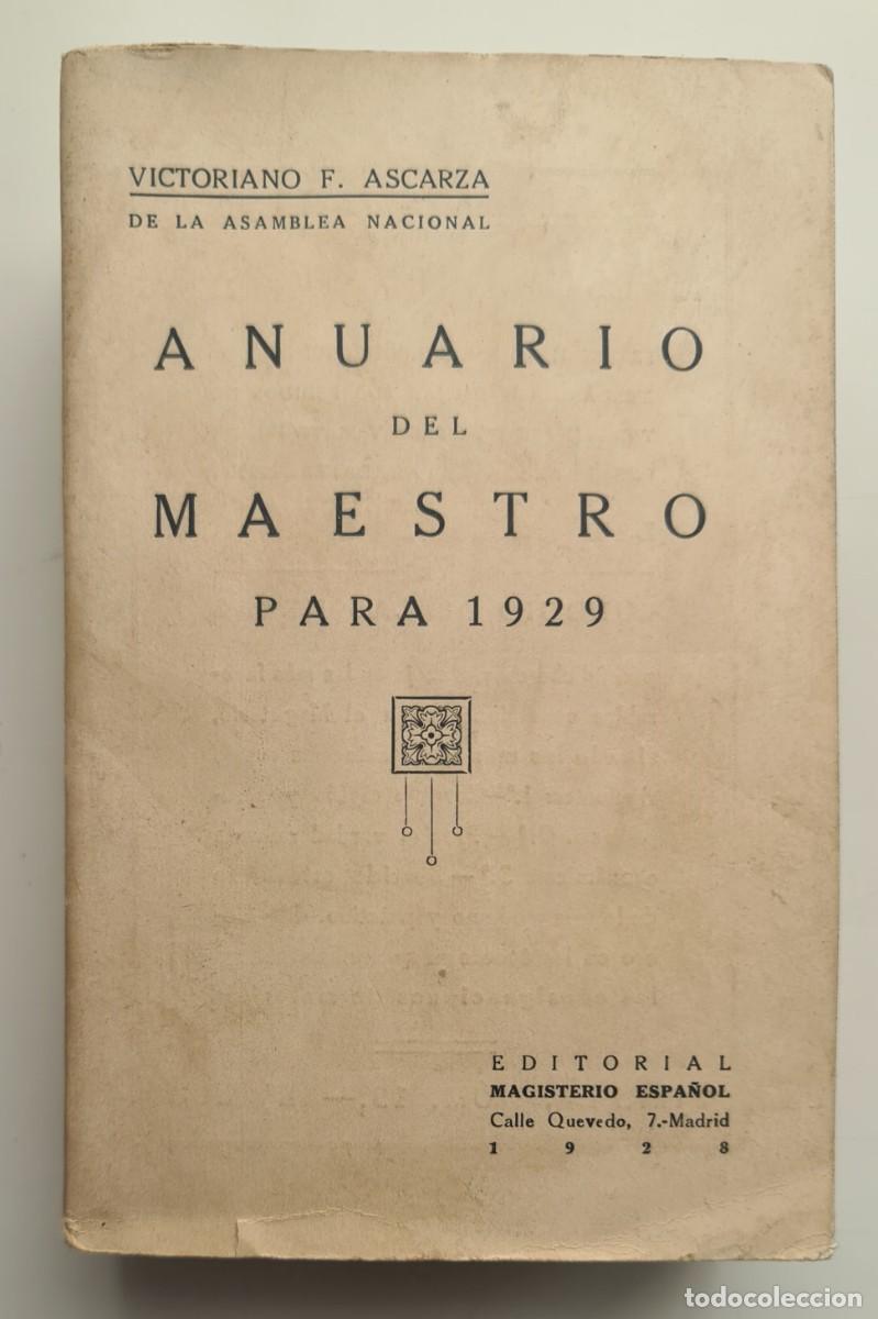 Libros antiguos: Anuario del maestro para 1929 - Foto 1