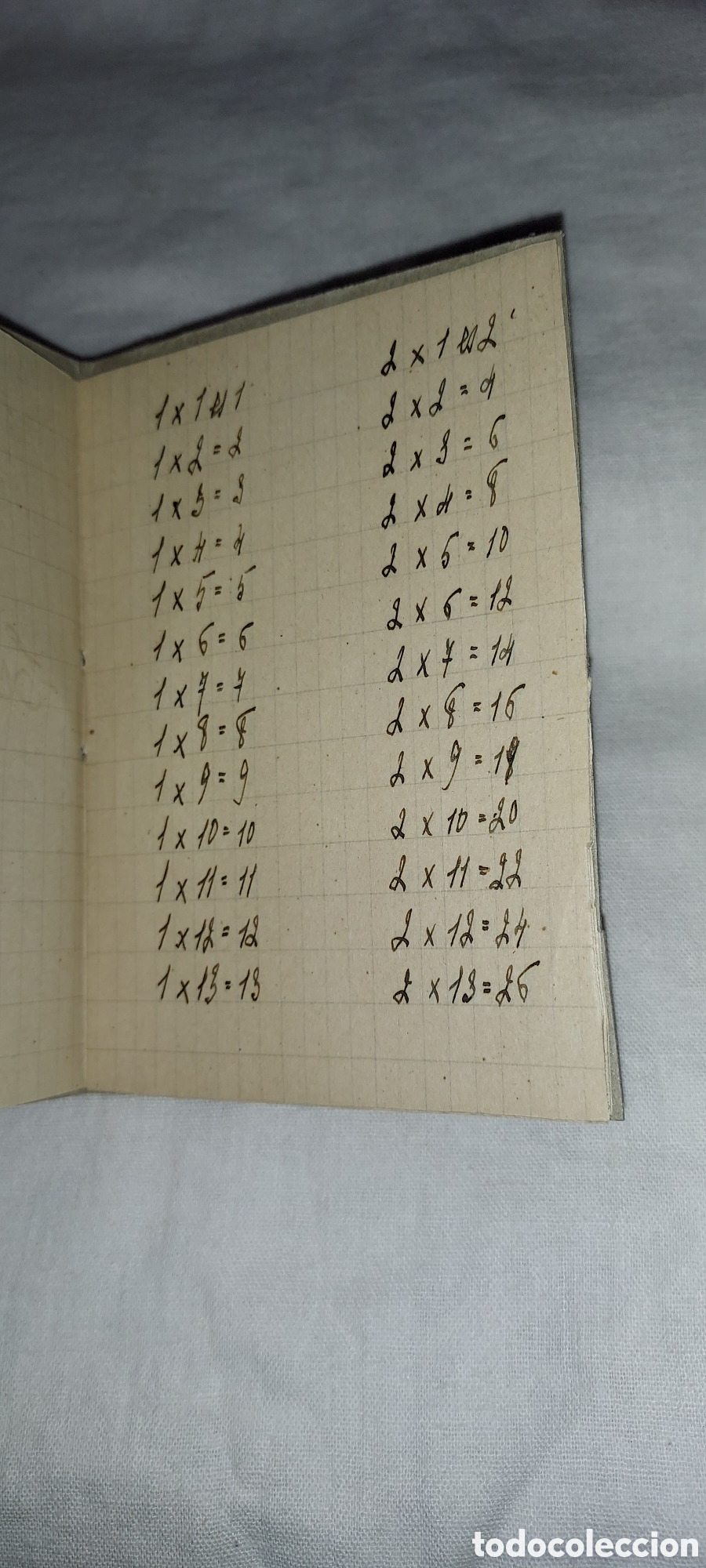 Libros antiguos: TABLA DE MULTIPLICAR ESCRITA A MANO 1936 - Foto 3