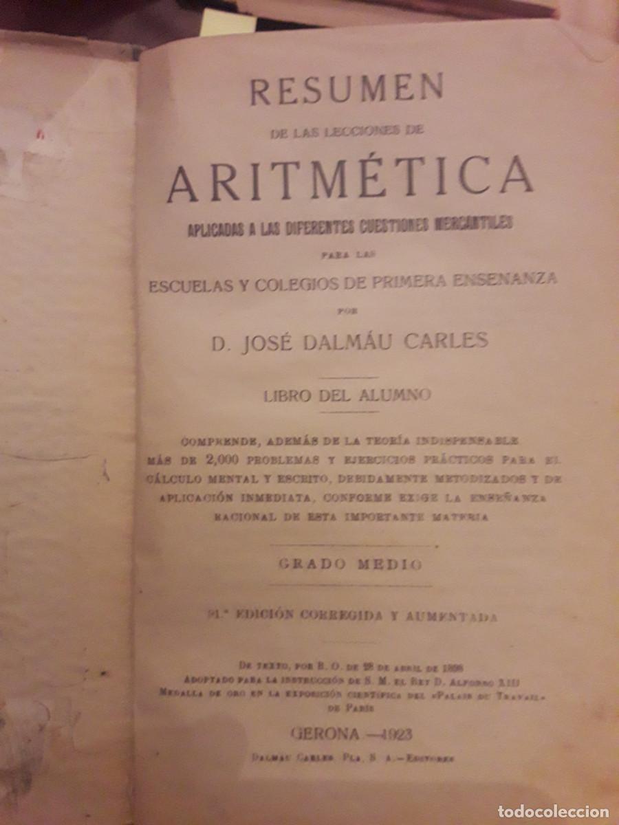 Libros antiguos: Libros antiguos de aritm&eacute;tica - Foto 3