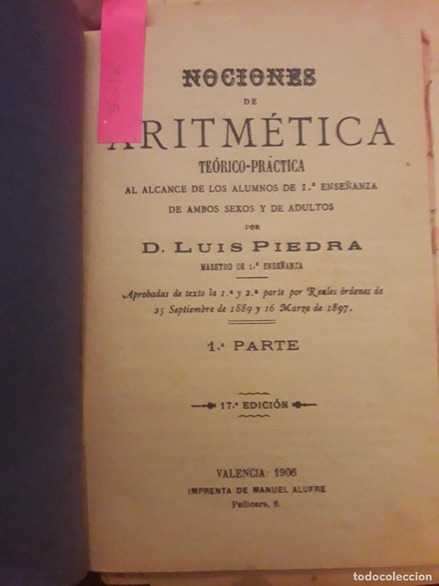 Libros antiguos: Libros antiguos de aritm&eacute;tica - Foto 4