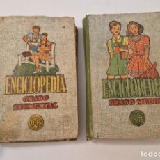 Libros antiguos: LOTE 2ANTIGUO LIBRO TEXTO ESCUELA ENCICLOPEDIA CARLES PLA DALMAU 1946 GRADO ELEMENTALL MEDIO
