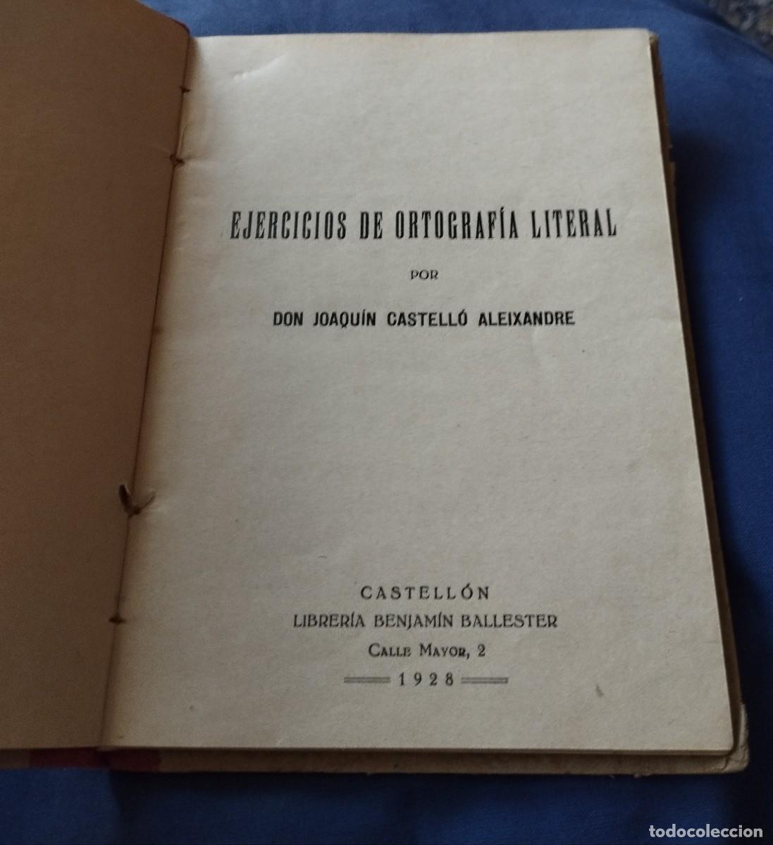 Libros antiguos: Libro Ejercicios de Ortograf&iacute;a literal a&ntilde;o 1928 - Foto 2