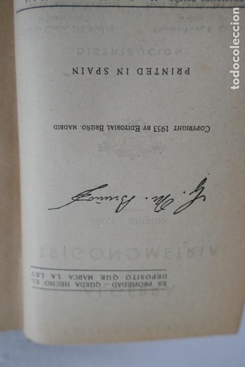 Libros antiguos: ALGEBRA Y TRIGONOMETRIA. EDICIONES BRU&Ntilde;O. - Foto 7