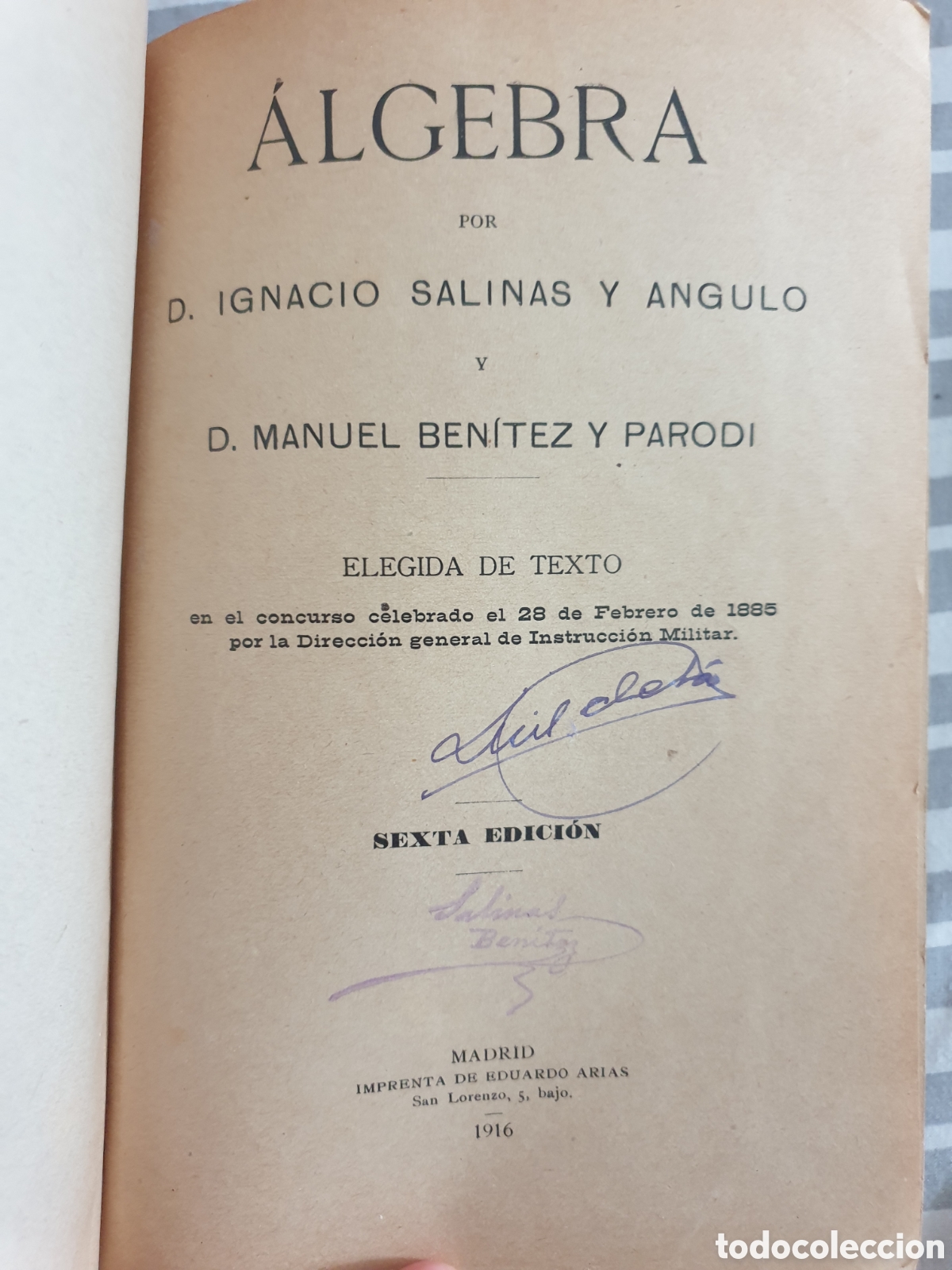 Libros antiguos: Algebra. Salinas y Benitez. 1916. - Foto 4