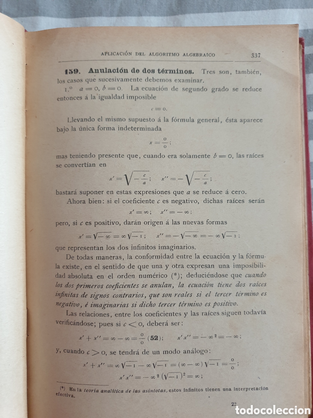 Libros antiguos: Algebra. Salinas y Benitez. 1916. - Foto 7