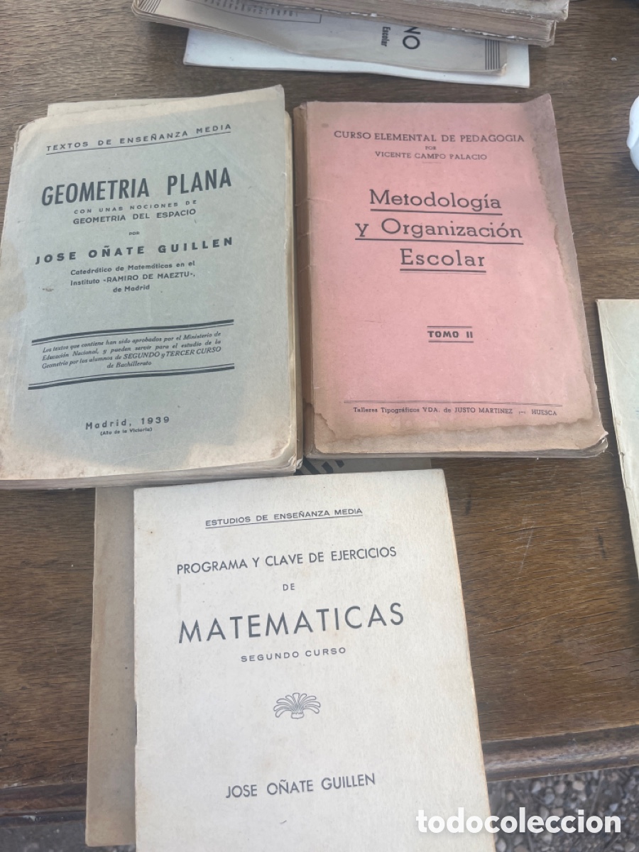 Libros antiguos: Lote de libros de ense&ntilde;anza media - Foto 2