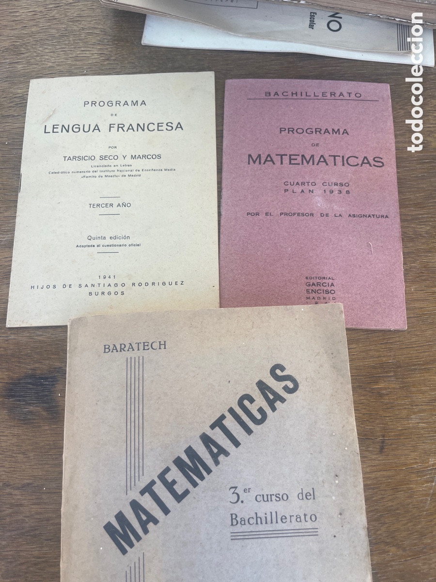 Libros antiguos: Lote de libros de ense&ntilde;anza media - Foto 1