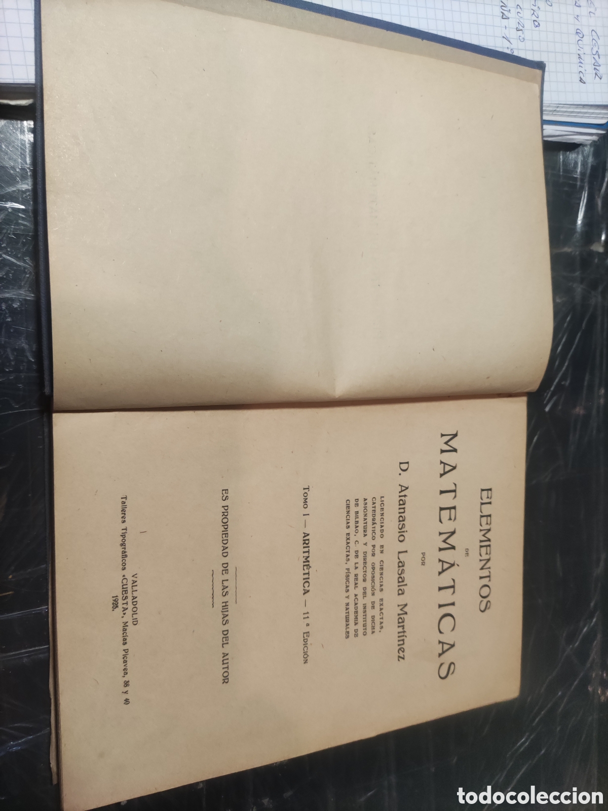 Libros antiguos: Aritm&eacute;tica... Elementos de Matem&aacute;ticas. - Foto 3