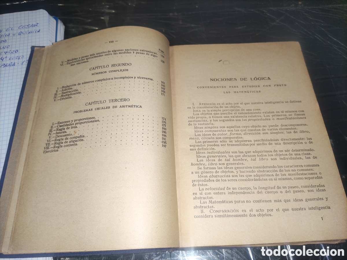 Libros antiguos: Aritm&eacute;tica... Elementos de Matem&aacute;ticas. - Foto 6