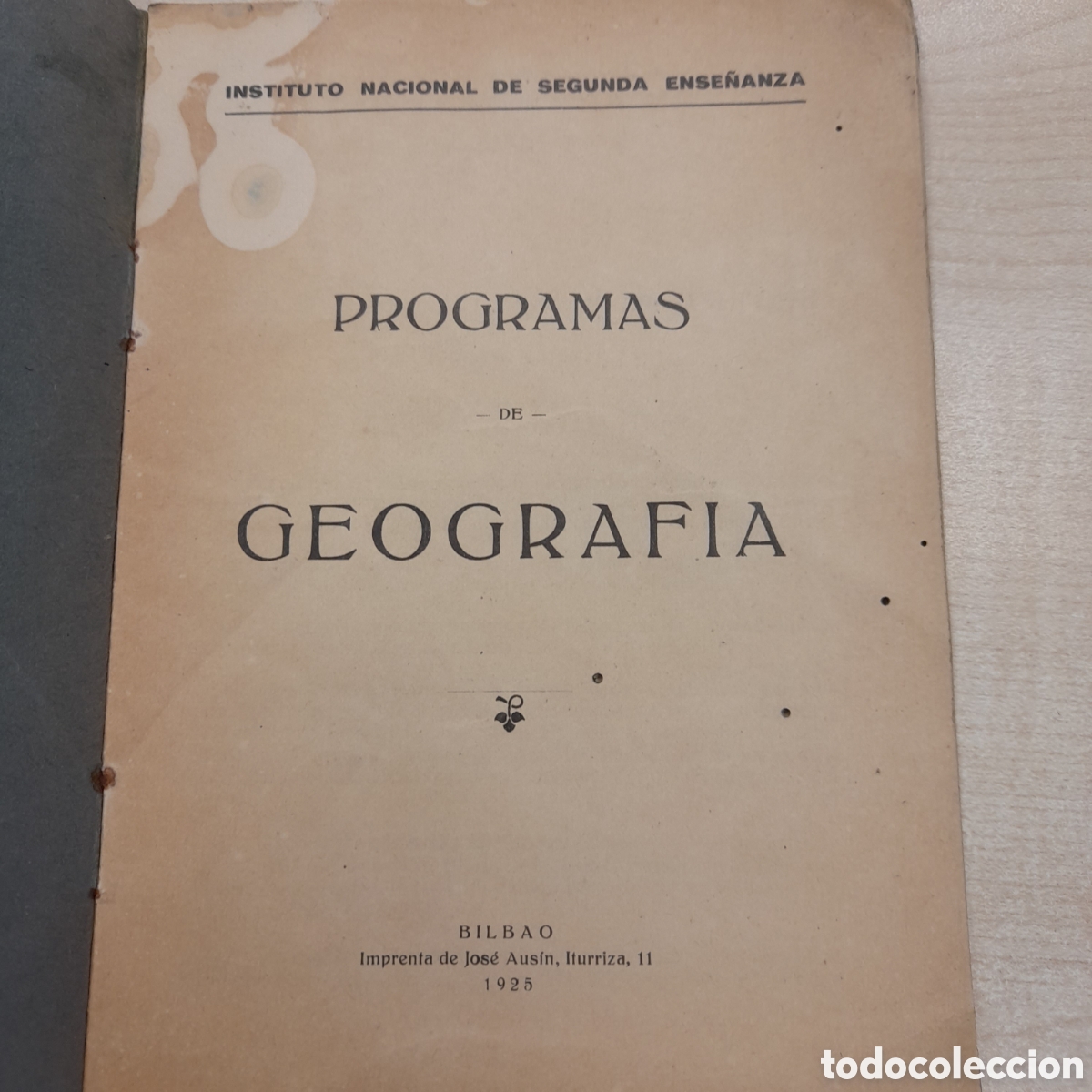 Libros antiguos: Programas de Geograf&iacute;a. - Foto 2