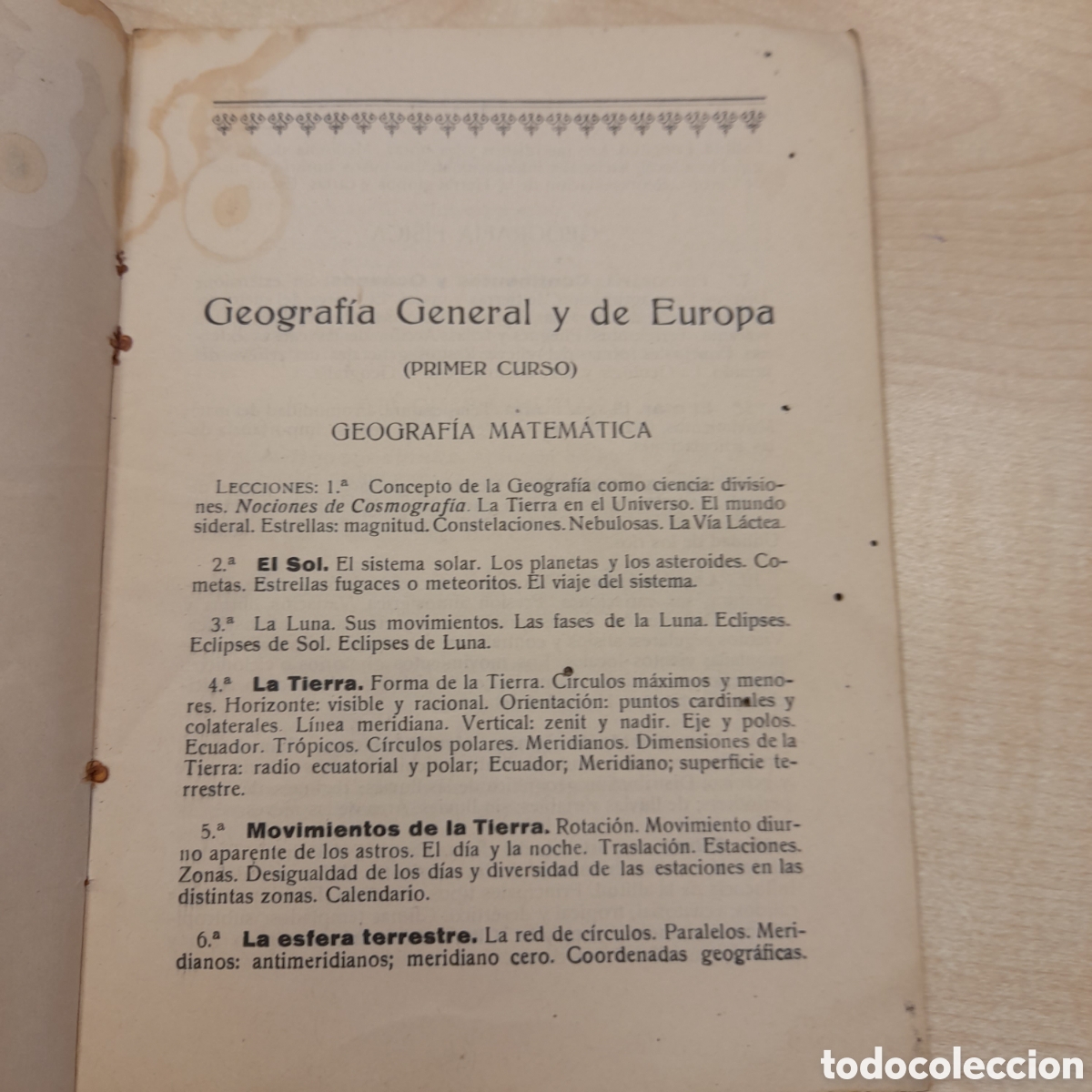 Libros antiguos: Programas de Geograf&iacute;a. - Foto 3