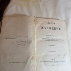 Libros antiguos: LEÇONS D' ALGÈBRE
