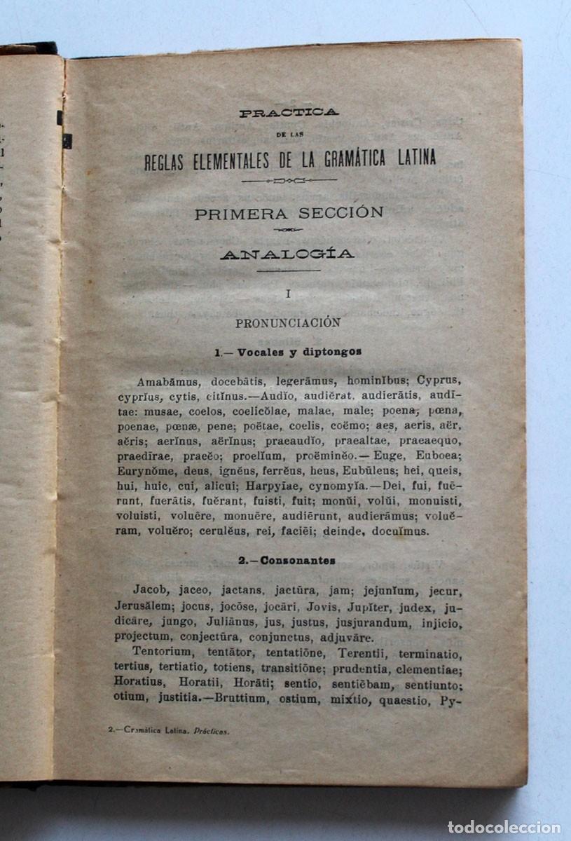 Libros antiguos: Pr&aacute;ctica de las reglas elementales de la gram&aacute;tica latina - Foto 4