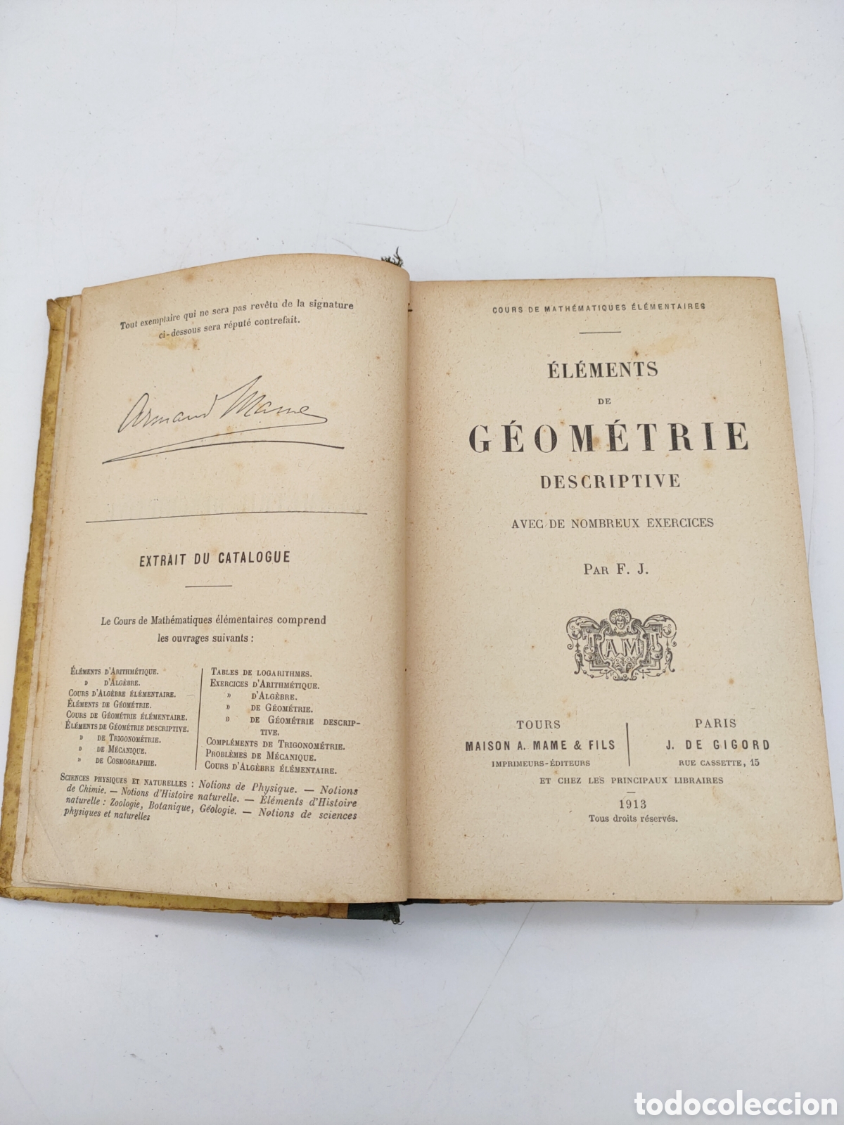 Libros antiguos: Libro escolar de geometr&iacute;a de 1913 - Foto 2