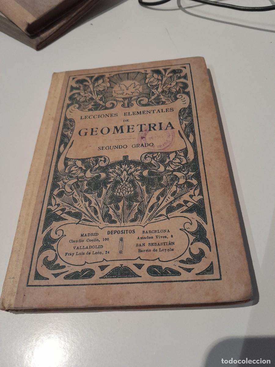 Libros antiguos: Lecciones elementales de Geometr&iacute;a - Foto 1