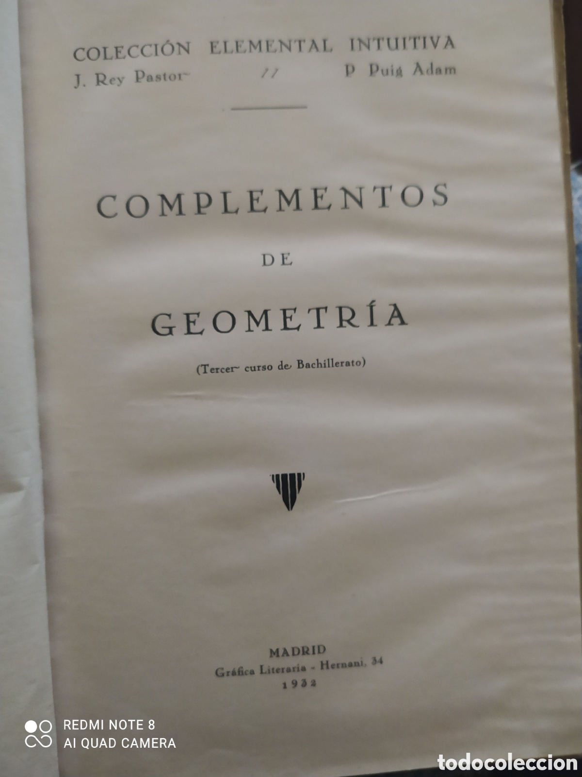 Libros antiguos: Complementos de Geometr&iacute;a 1932 - Foto 5