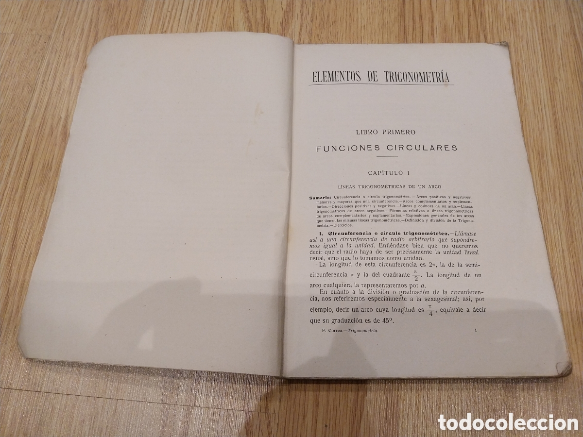 Libros antiguos: Libro 1922 &rdquo;Elementos de Trigonometria&rdquo; - Foto 3
