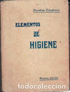 Libros antiguos: Elementos de higiene, Orestes Cendrero - Foto 1