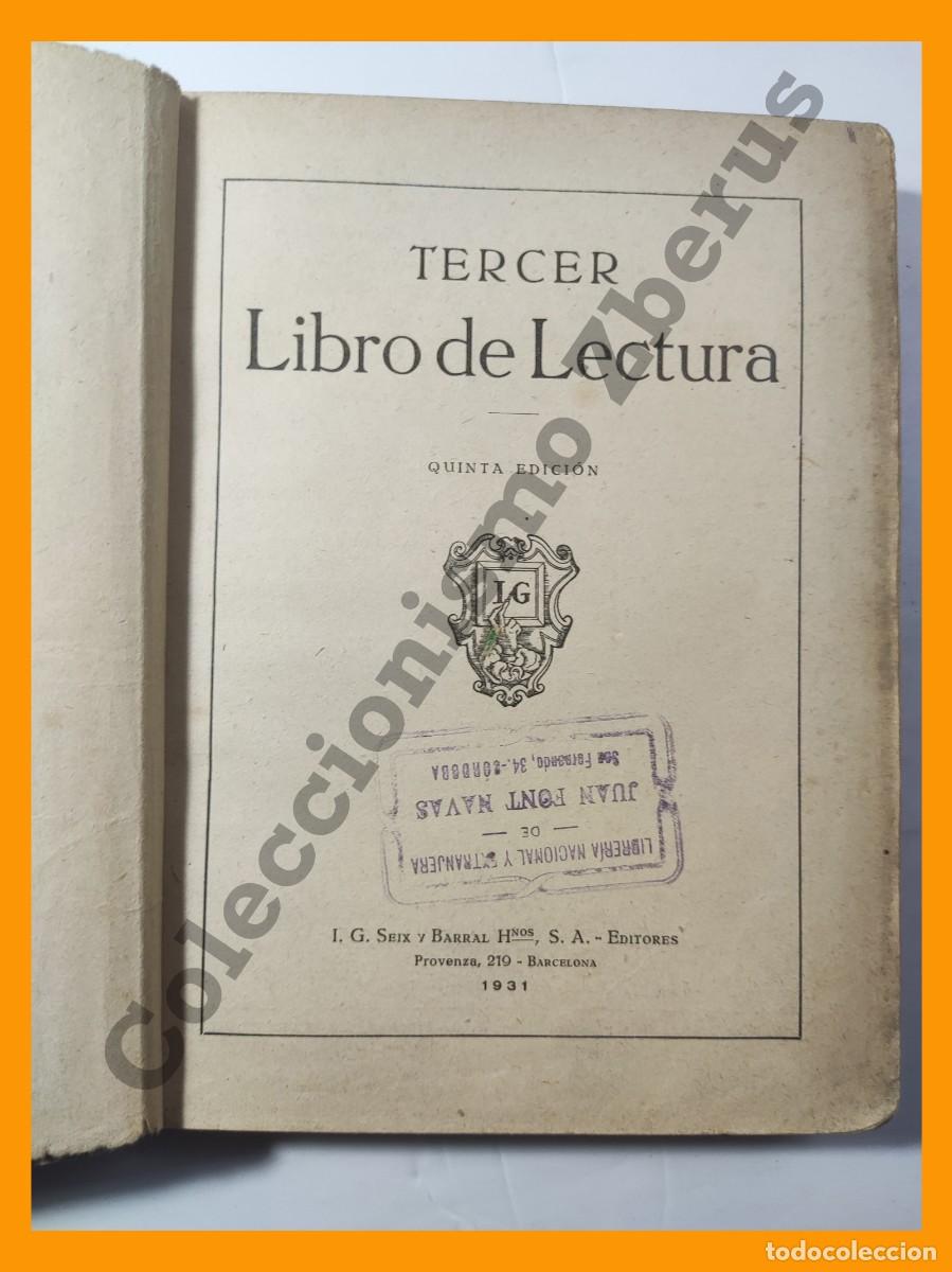 Libros antiguos: TERCER Libro de Lectura - Foto 2