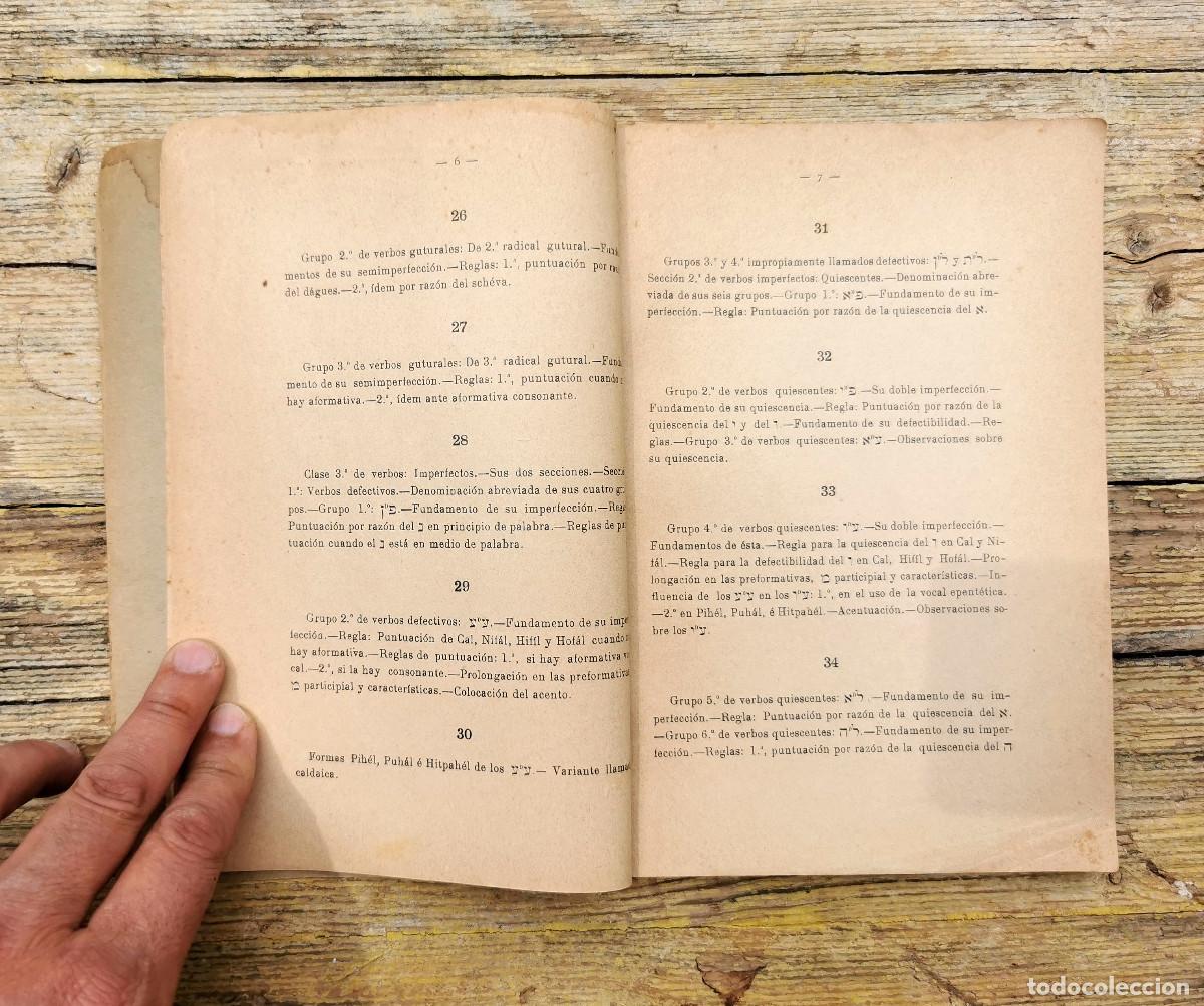 Libros antiguos: COMPENDIO DE LENGUA HEBREA. JUAN CODINA. 2D EDIC. 1904 - Foto 3