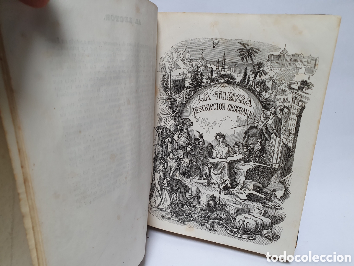 Libri antichi: LA TIERRA DESCRIPCION GEOGRAFICA. VICTOR LEVASSEUR. ANGEL FERN&Aacute;NDEZ DE LOS RIOS. MADRID 1849.
