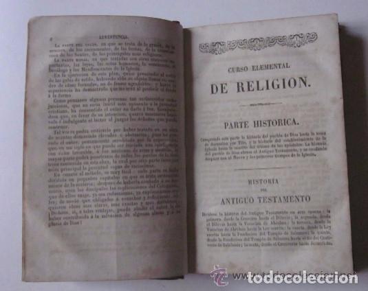 Libros antiguos: CURSO ELEMENTAL DE RELIGION - A&Ntilde;O 1862 - Foto 3