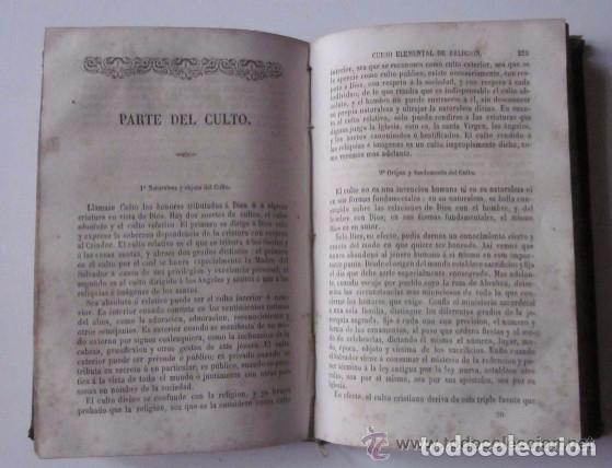 Libros antiguos: CURSO ELEMENTAL DE RELIGION - A&Ntilde;O 1862 - Foto 4