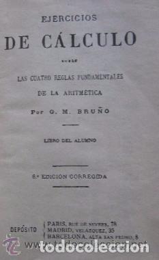 Libros antiguos: EJERCICIOS DE CALCULO - G.M. BRU&Ntilde;O - Foto 2