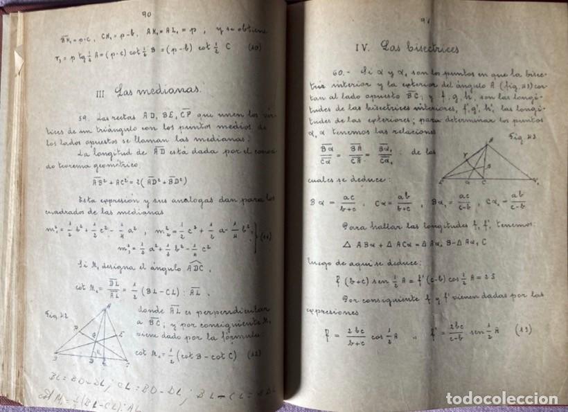 Libros antiguos: Apuntes de Trigonometr&iacute;a - Foto 6