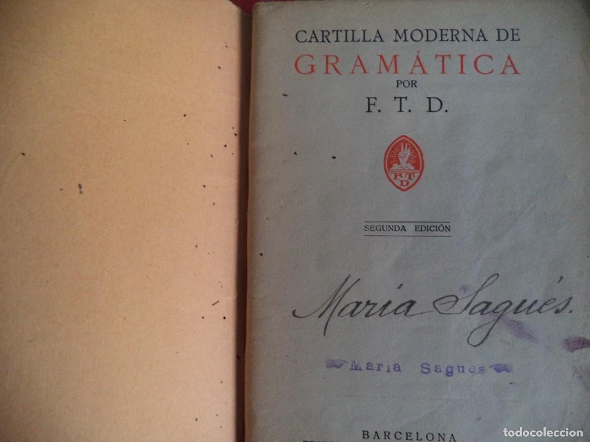 Libros antiguos: Cartilla Moderna de Gramatica - Foto 2