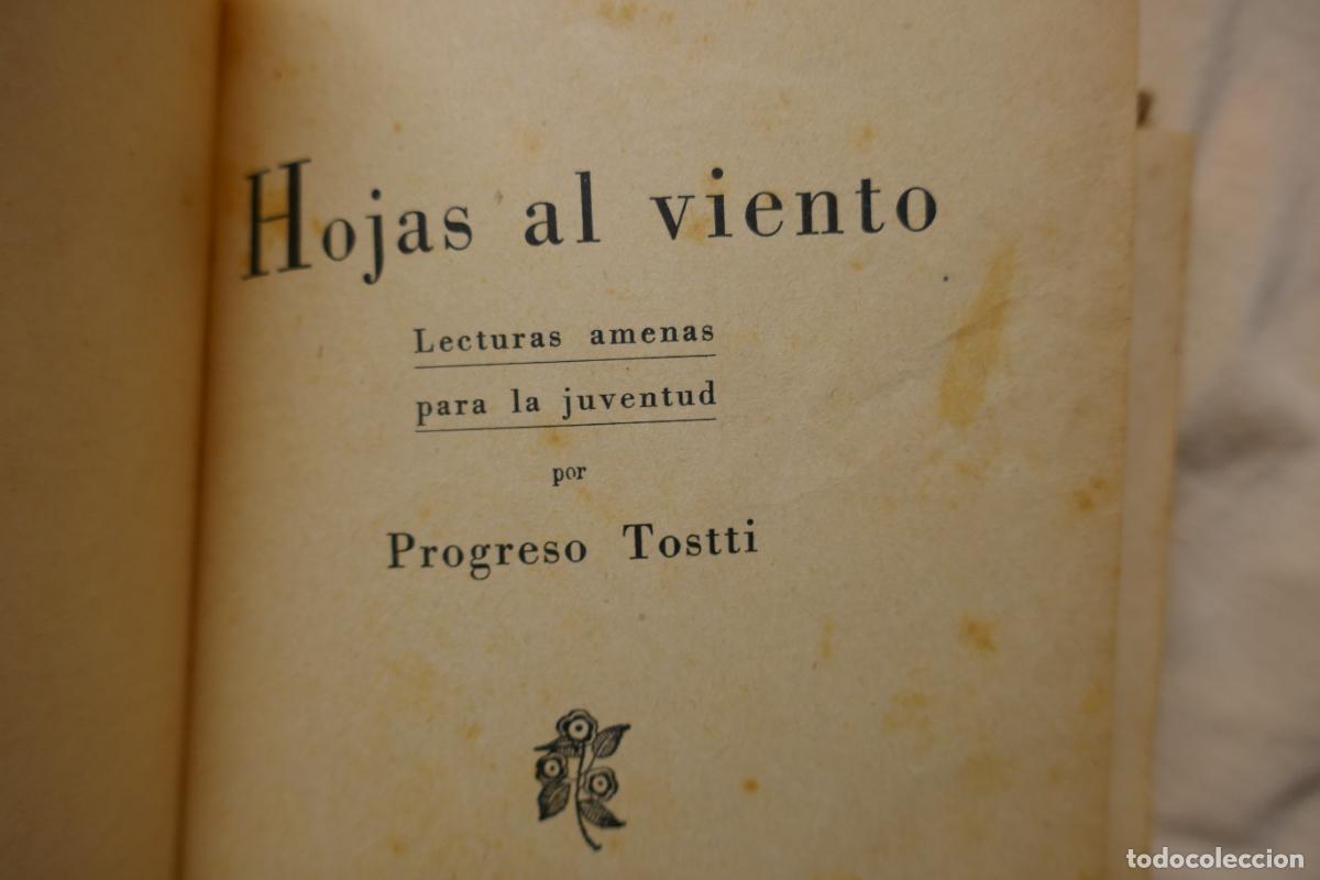Libros antiguos: Hojas al viento / P. Tostti - Foto 7