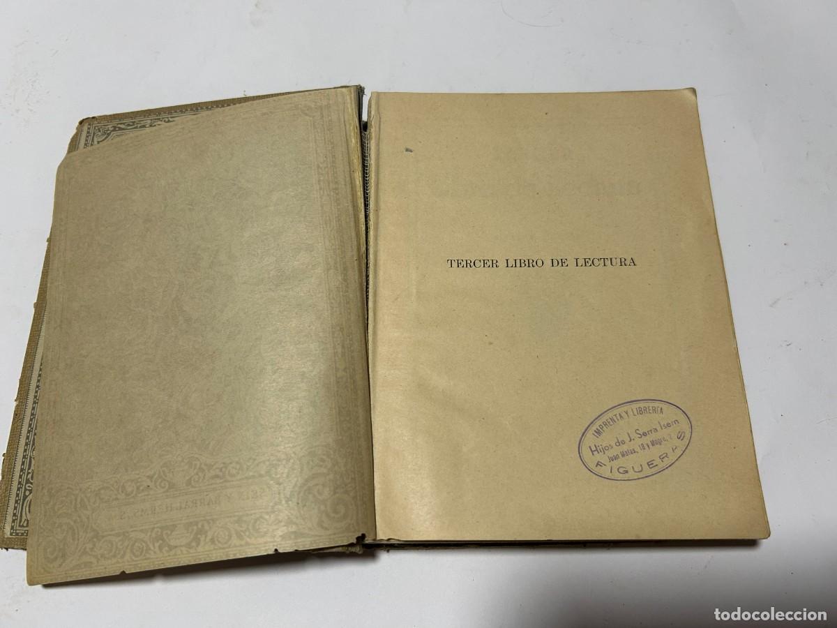 Libros antiguos: Tercer libro de LECTURA, libro escolar 1940 - Foto 3