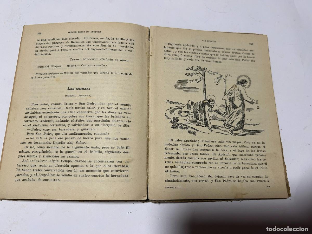 Libros antiguos: Tercer libro de LECTURA, libro escolar 1940 - Foto 9
