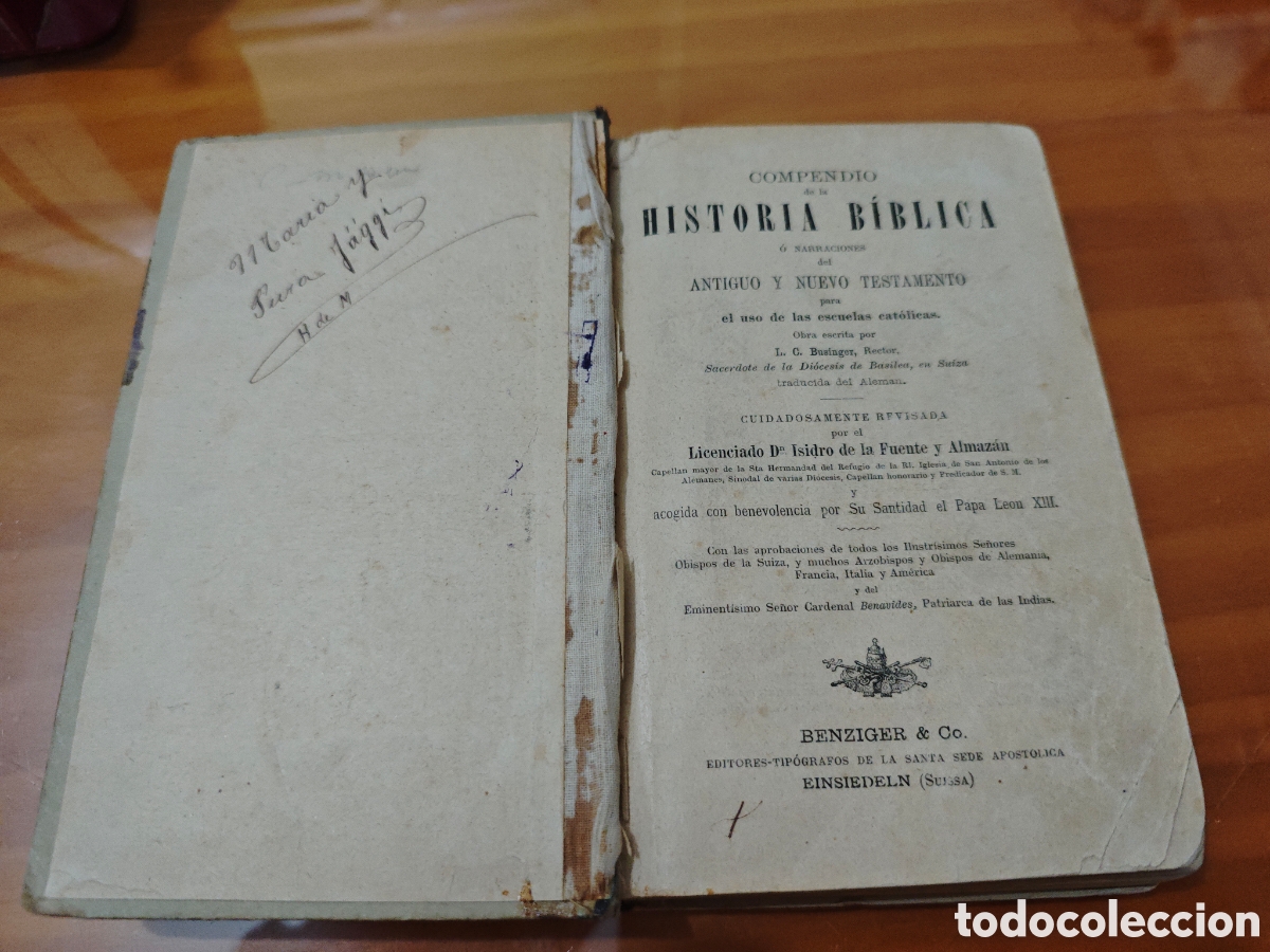 Libros antiguos: Compendio de la Historia B&iacute;blica. - Foto 2