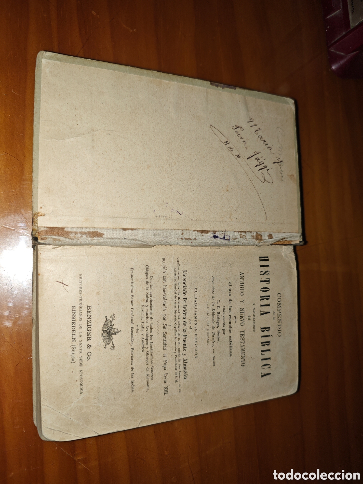 Libros antiguos: Compendio de la Historia B&iacute;blica. - Foto 3
