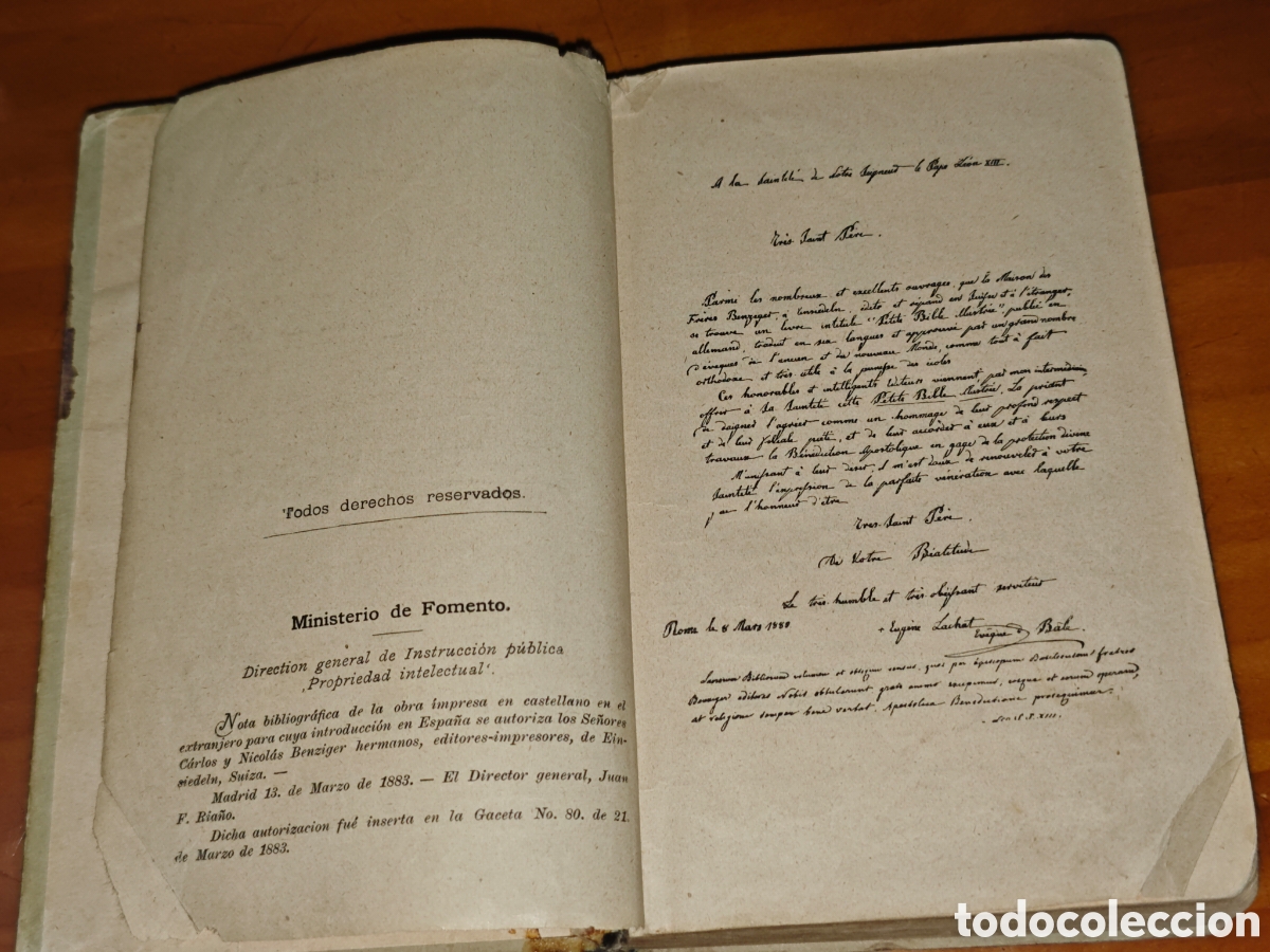 Libros antiguos: Compendio de la Historia B&iacute;blica. - Foto 4