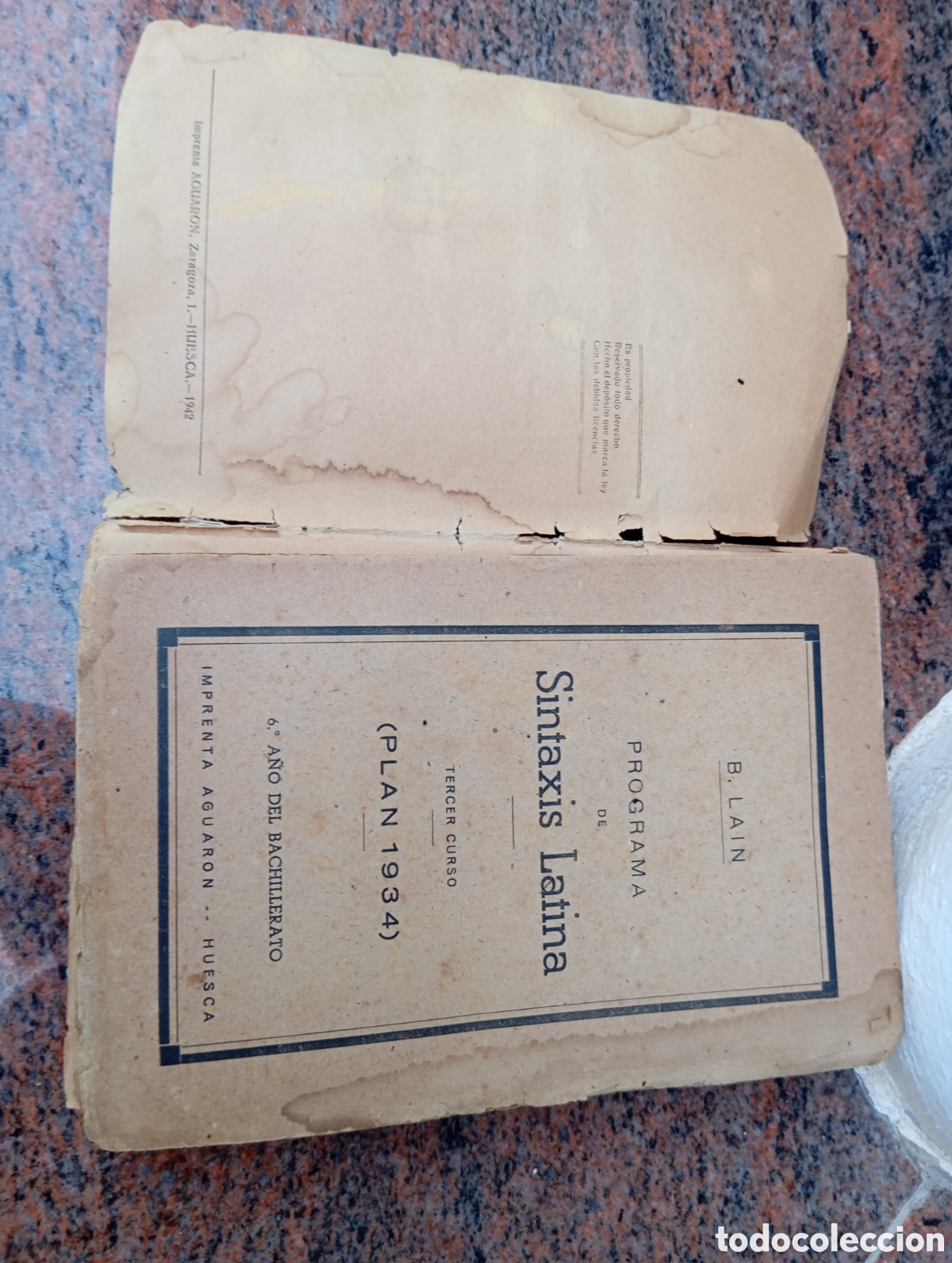 Libros antiguos: Manual de Gram&aacute;tica Latina 1934. - Foto 4