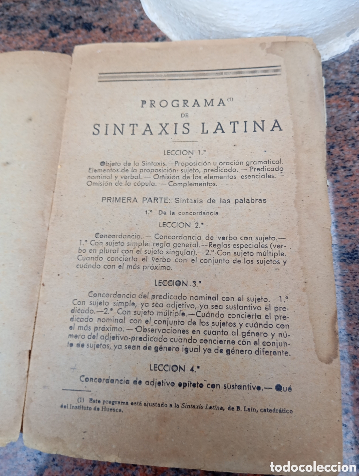 Libros antiguos: Manual de Gram&aacute;tica Latina 1934. - Foto 5