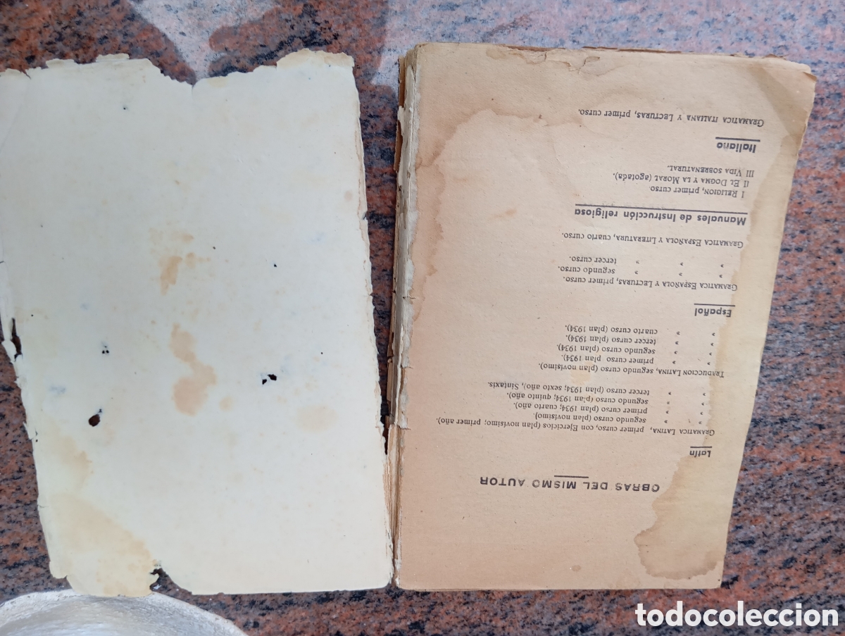 Libros antiguos: Manual de Gram&aacute;tica Latina 1934. - Foto 8