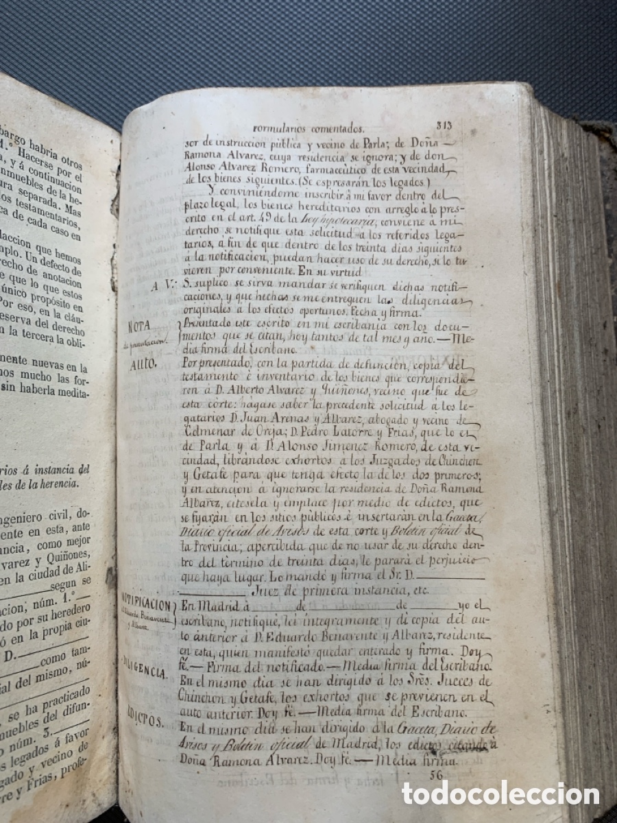 Libros antiguos: Ley Hipotecaria. Comentarios formularios y concordancias. - Foto 2