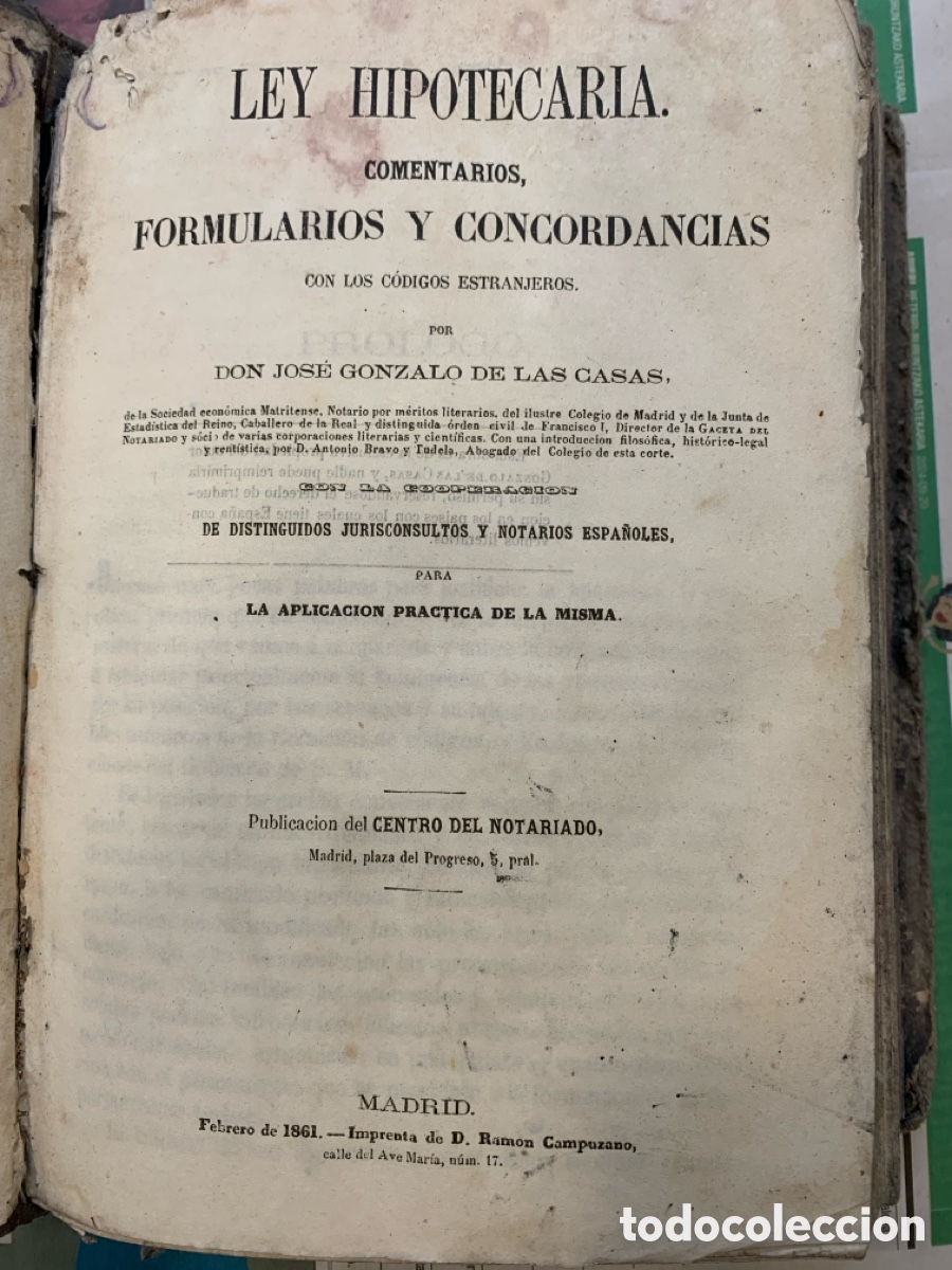 Libros antiguos: Ley Hipotecaria. Comentarios formularios y concordancias. - Foto 1