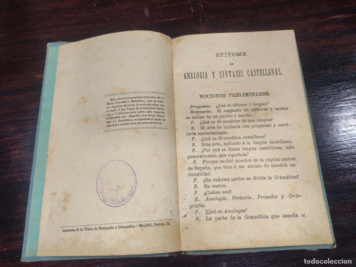 Libros antiguos: Ep&iacute;tome de analog&iacute;a y sintaxis - Foto 3