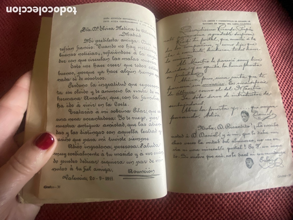 Libros antiguos: Manuscrito de texto de jose Frances - Foto 7