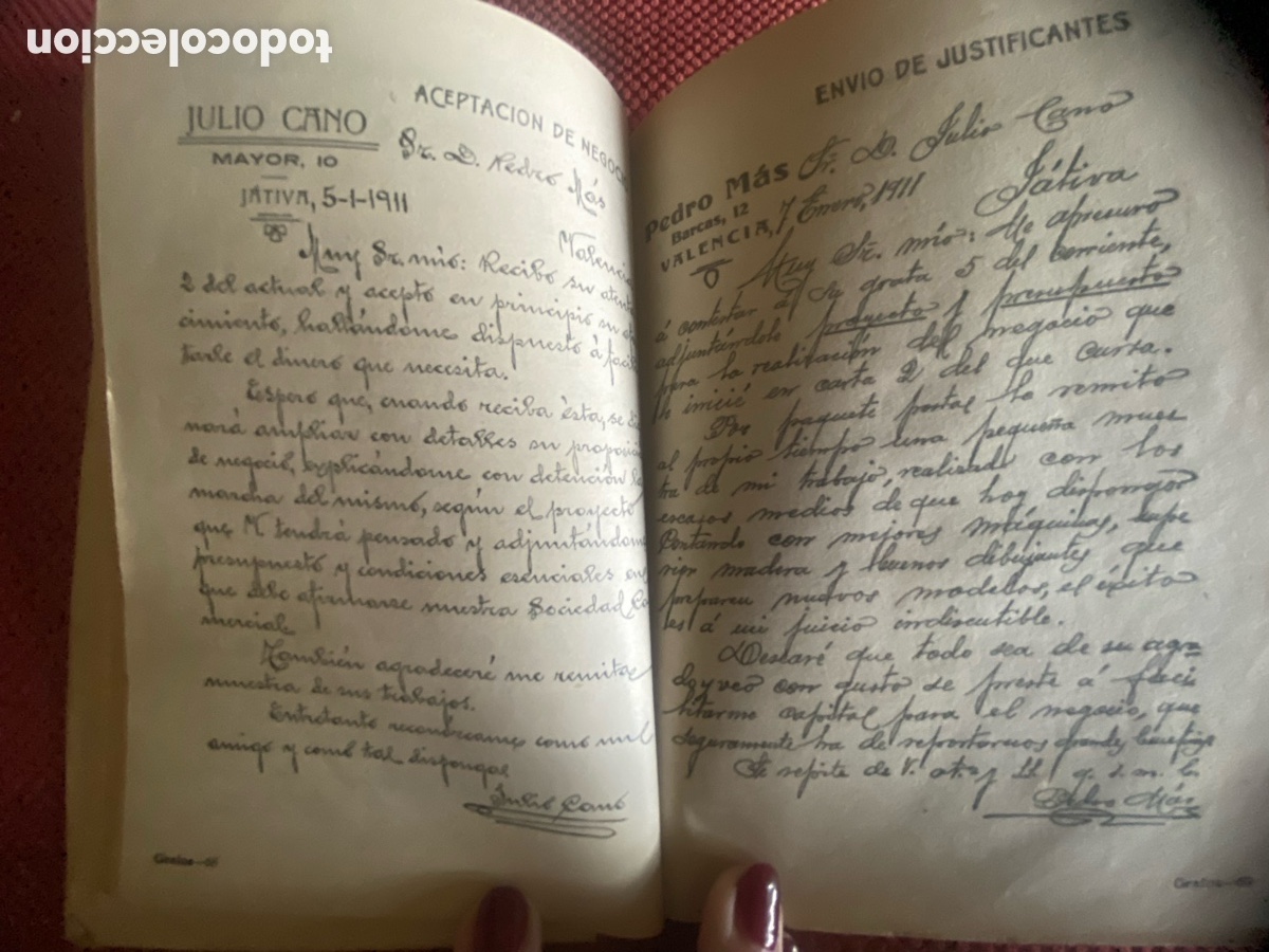 Libros antiguos: Manuscrito de texto de jose Frances - Foto 8