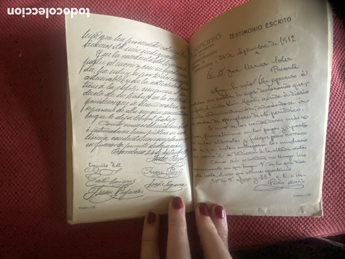 Libros antiguos: Manuscrito de texto de jose Frances - Foto 16