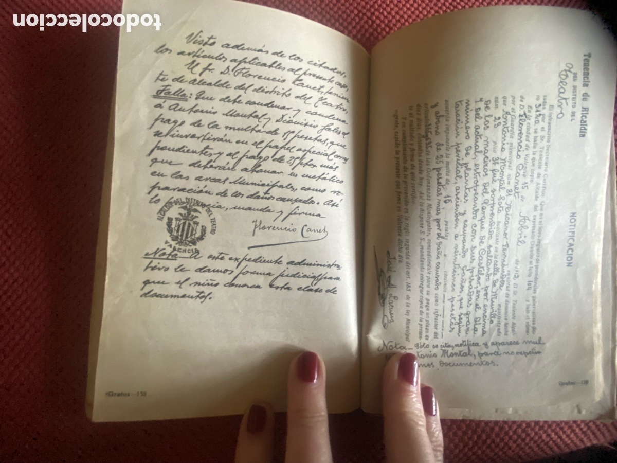Libros antiguos: Manuscrito de texto de jose Frances - Foto 18