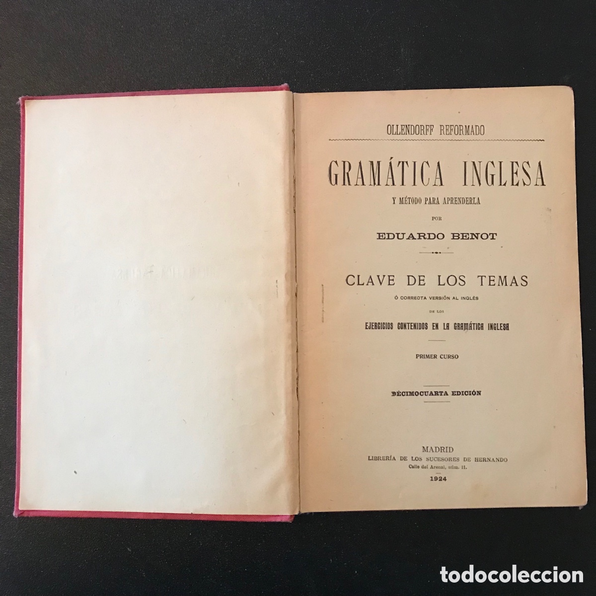 Libros antiguos: 3x2 Gram&aacute;tica Inglesa de Eduardo Benot - Foto 3