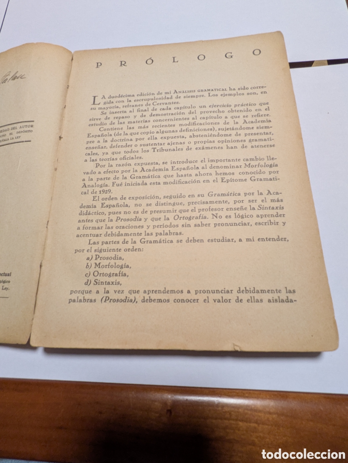 Libros antiguos: An&aacute;lisis gramatical a&ntilde;o 1932 - Foto 2