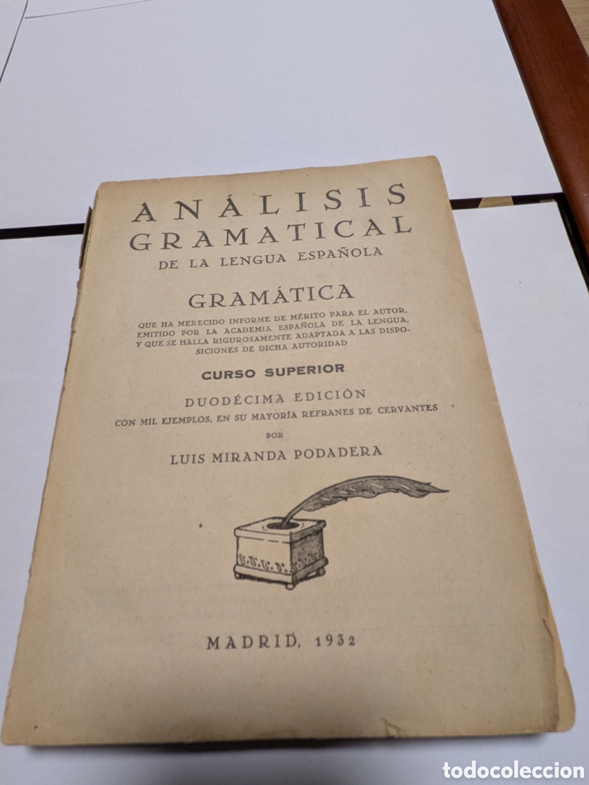 Libros antiguos: An&aacute;lisis gramatical a&ntilde;o 1932 - Foto 1