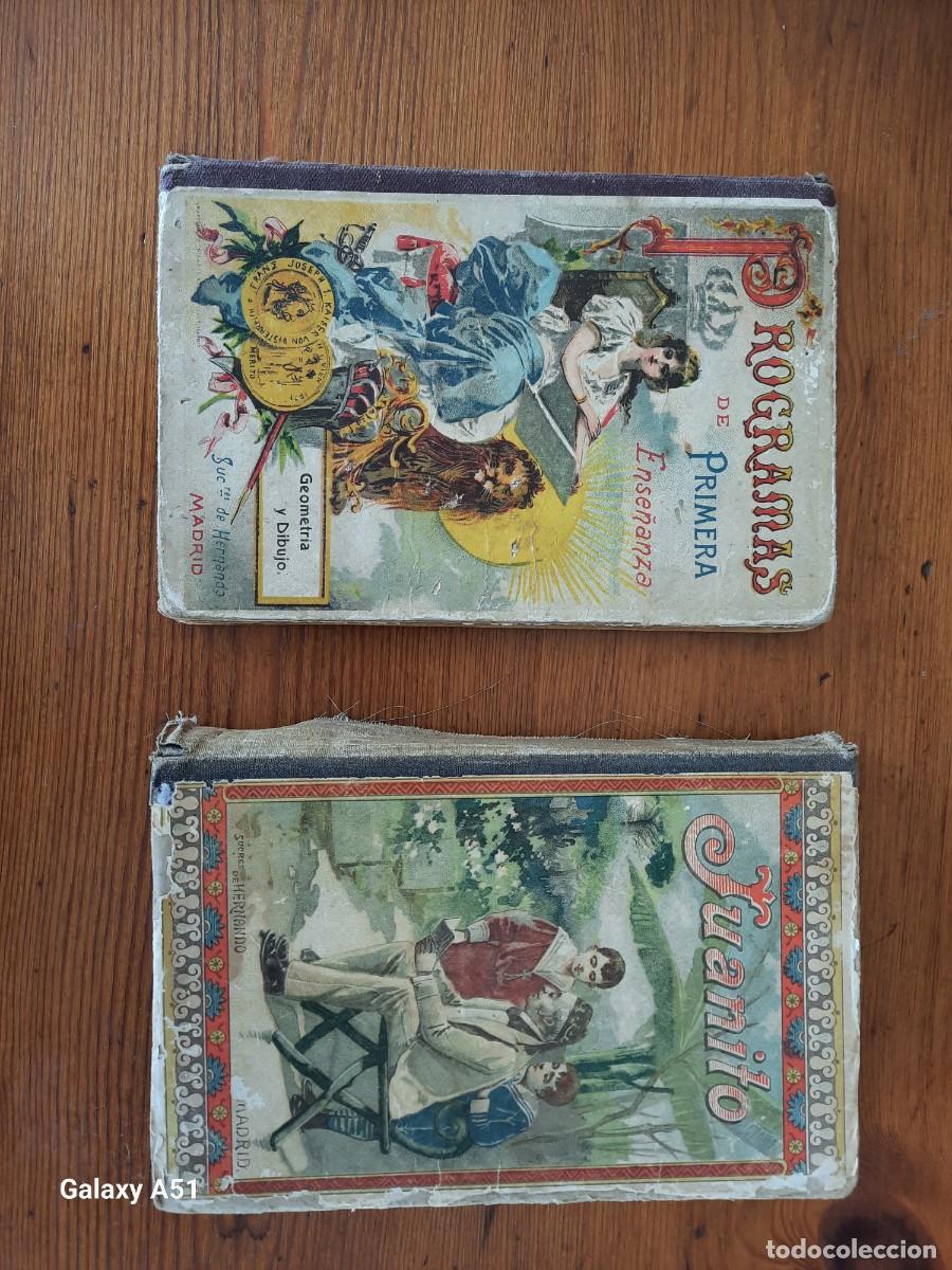 Libros antiguos: Un lote de dos libros: Programas de primera ense&ntilde;anza y Juanito. - Foto 1